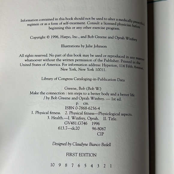 MAKE THE CONNECTION TEN STEPS TO A BETTER BODY & BETTER LIFE - OPRAH WINFREY - Picture 10 of 17